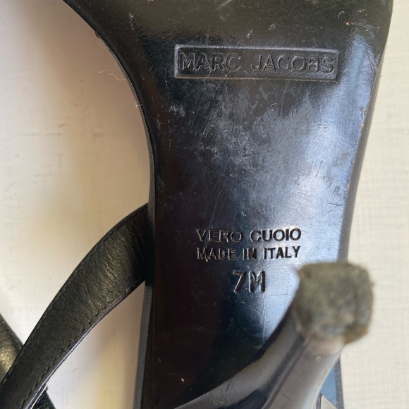 Adorable & Sexy Vintage Marc Jacob’s Black Slingback Heels 👠 with Balls on Toes - Picture 4 of 16